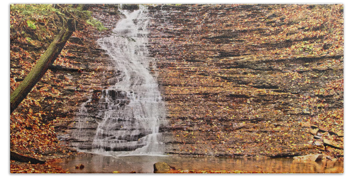 Cuyahoga Valley National Park Hand Towel featuring the photograph Buttermilk Waterfall by Marcia Colelli
