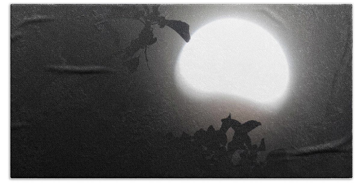 Arbutus Bath Towel featuring the photograph By The Light Of A Partial Moon by Randy Hall