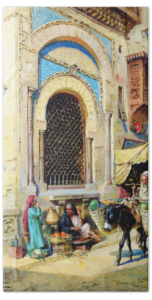 Cairo Bath Towel featuring the photograph Cairo 1868 by Munir Alawi
