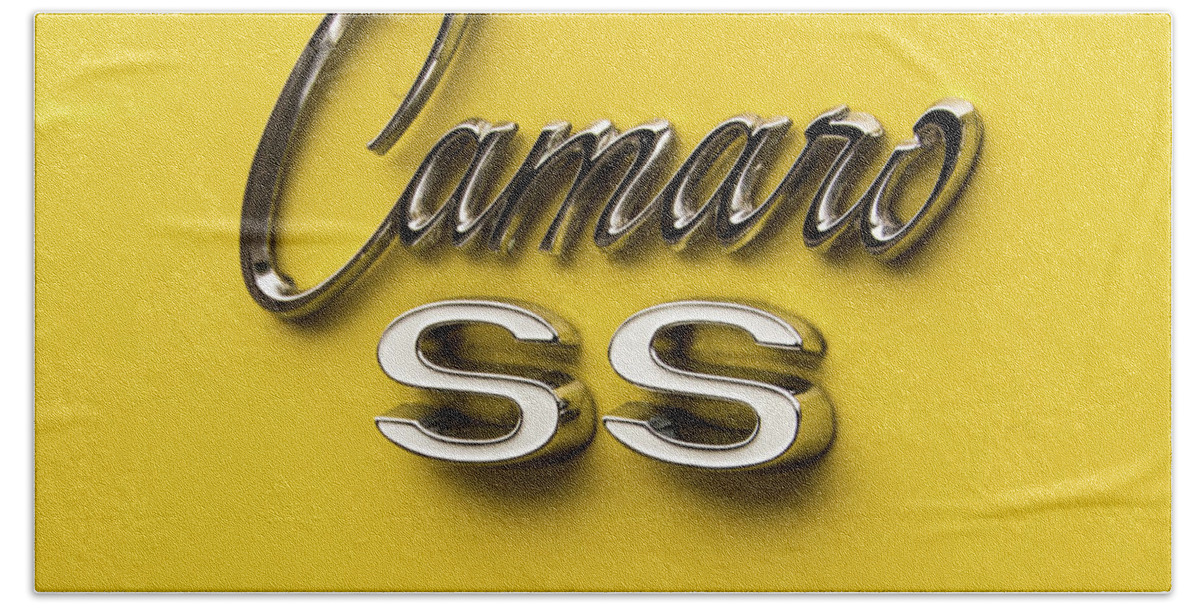Yellow Bath Towel featuring the photograph Camaro SS by Ron Roberts