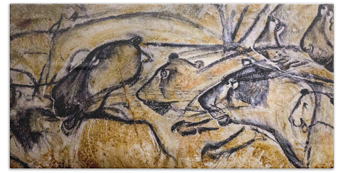 Cave Art Hand Towel featuring the photograph Cave Painting 8 by Andrew Fare