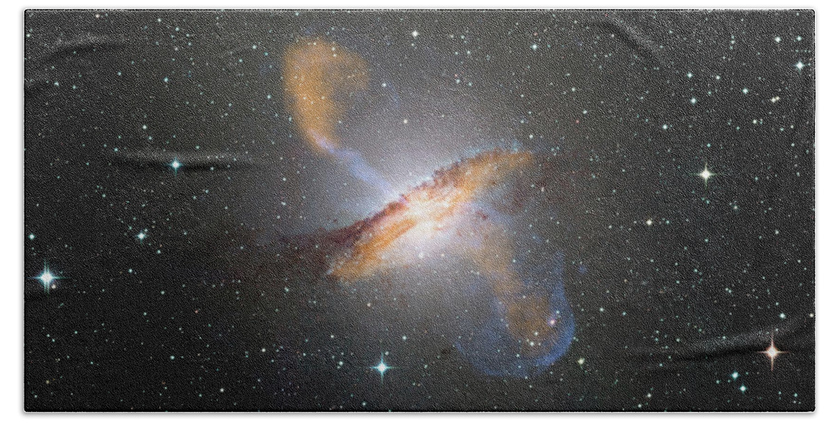 Centaurus Bath Towel featuring the painting Centaurus A by Cosmic Photo