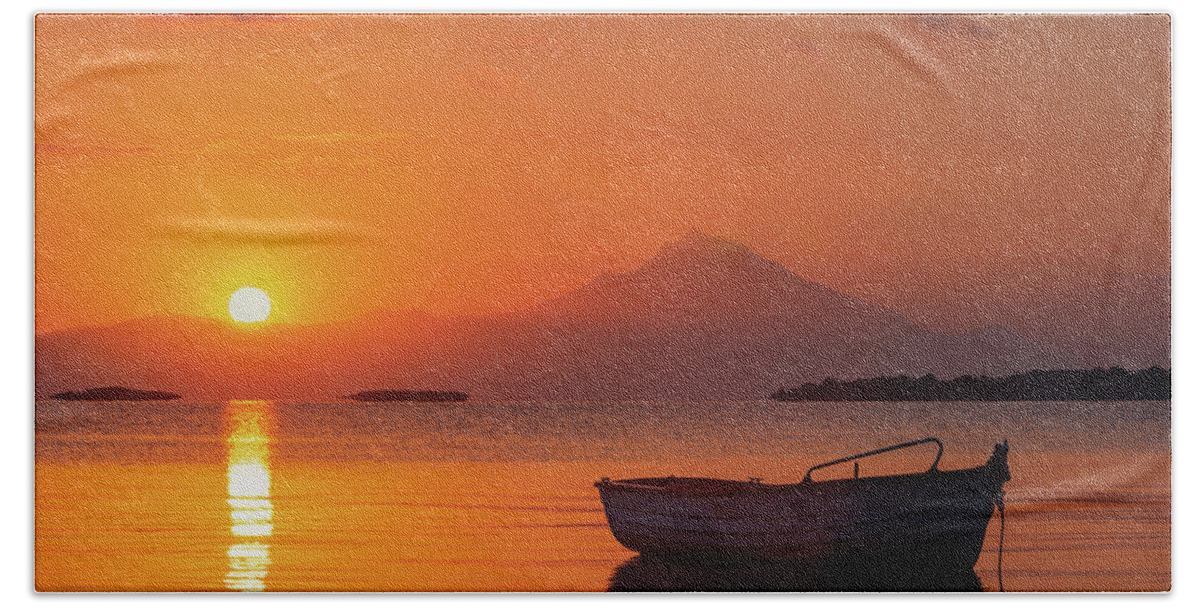 Aegean Sea Bath Towel featuring the photograph Chalkidiki Sunrise by Evgeni Dinev