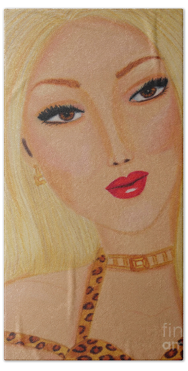 Fashion Bath Towel featuring the drawing Chelsea Girl by Dorothy Lee