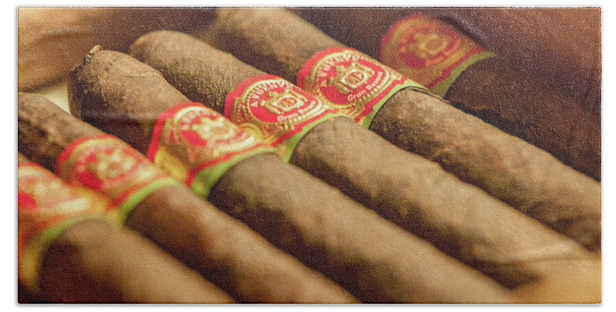 Cigars Hand Towel featuring the photograph Cigars by Mark Duehmig