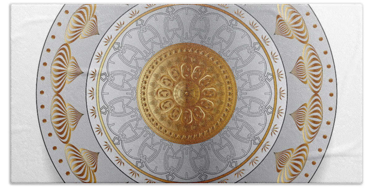 Mandala Bath Towel featuring the digital art Circumplexical No 3497 by Alan Bennington