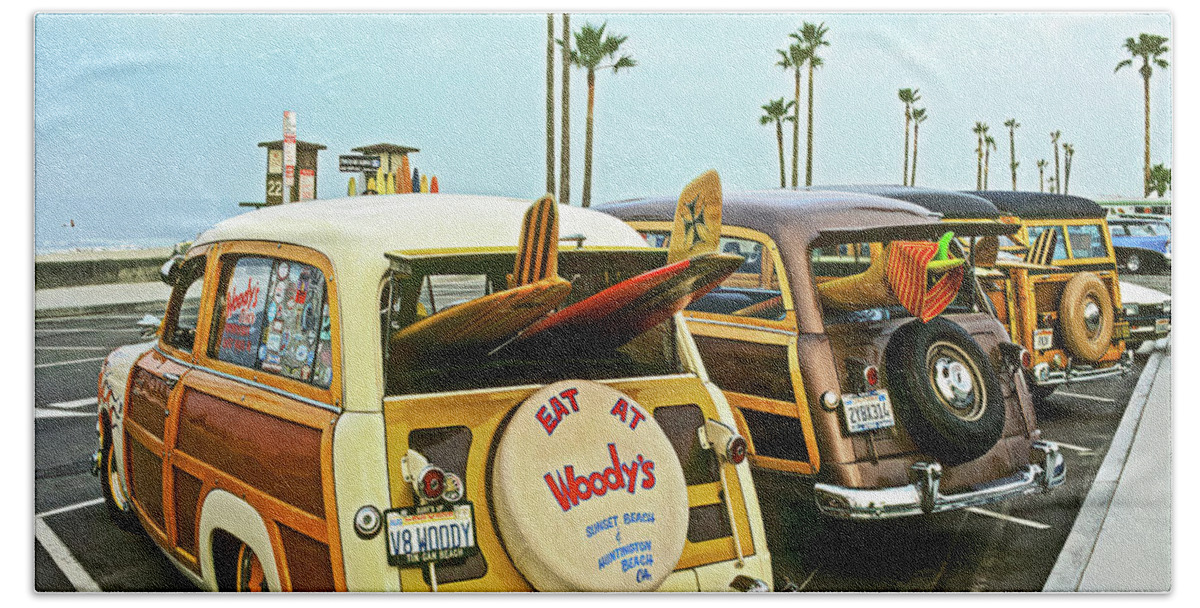 Cars Hand Towel featuring the photograph Classic Beach Toy, Newport Beach, California by Don Schimmel