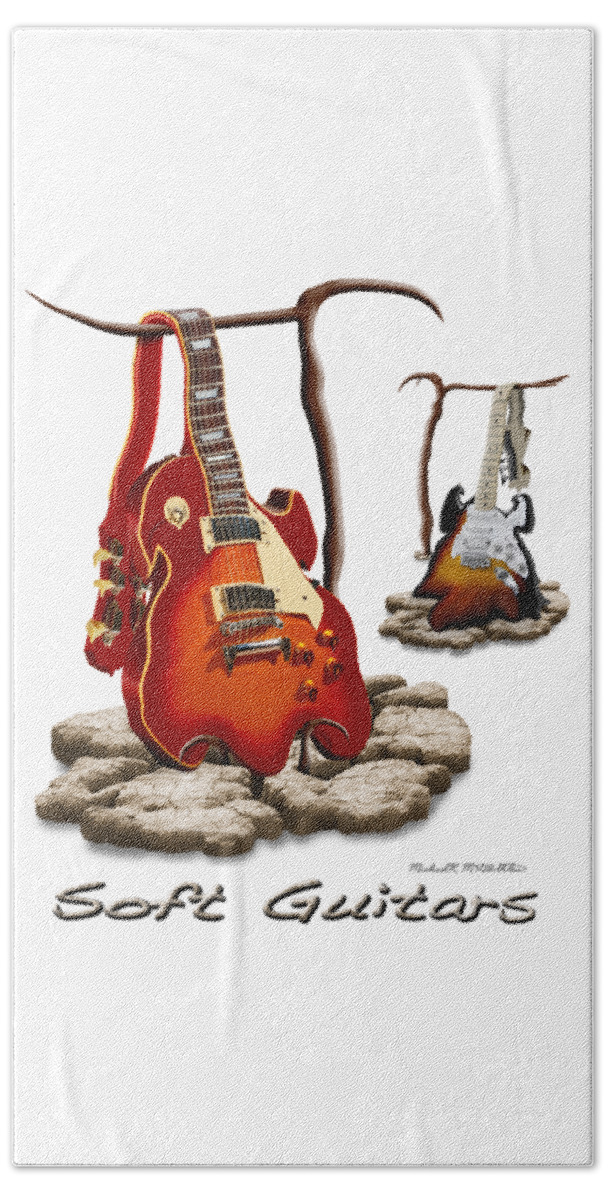 T-shirt Bath Towel featuring the photograph Classic Soft Guitars by Mike McGlothlen