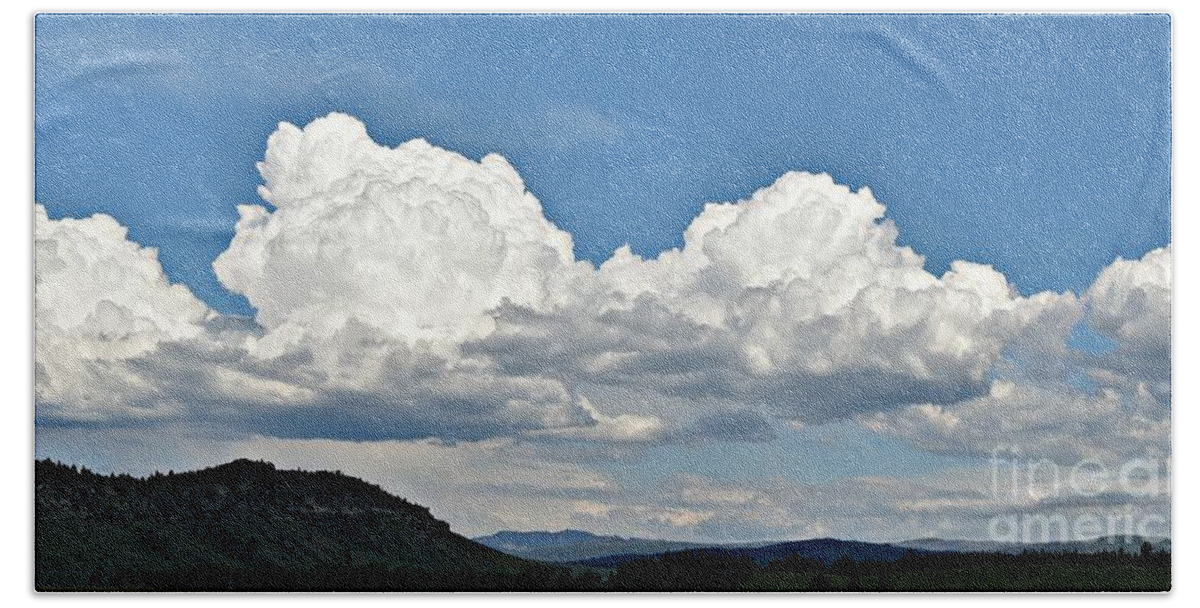 Clouds Hand Towel featuring the photograph Clouds Are Forming by Dorrene BrownButterfield