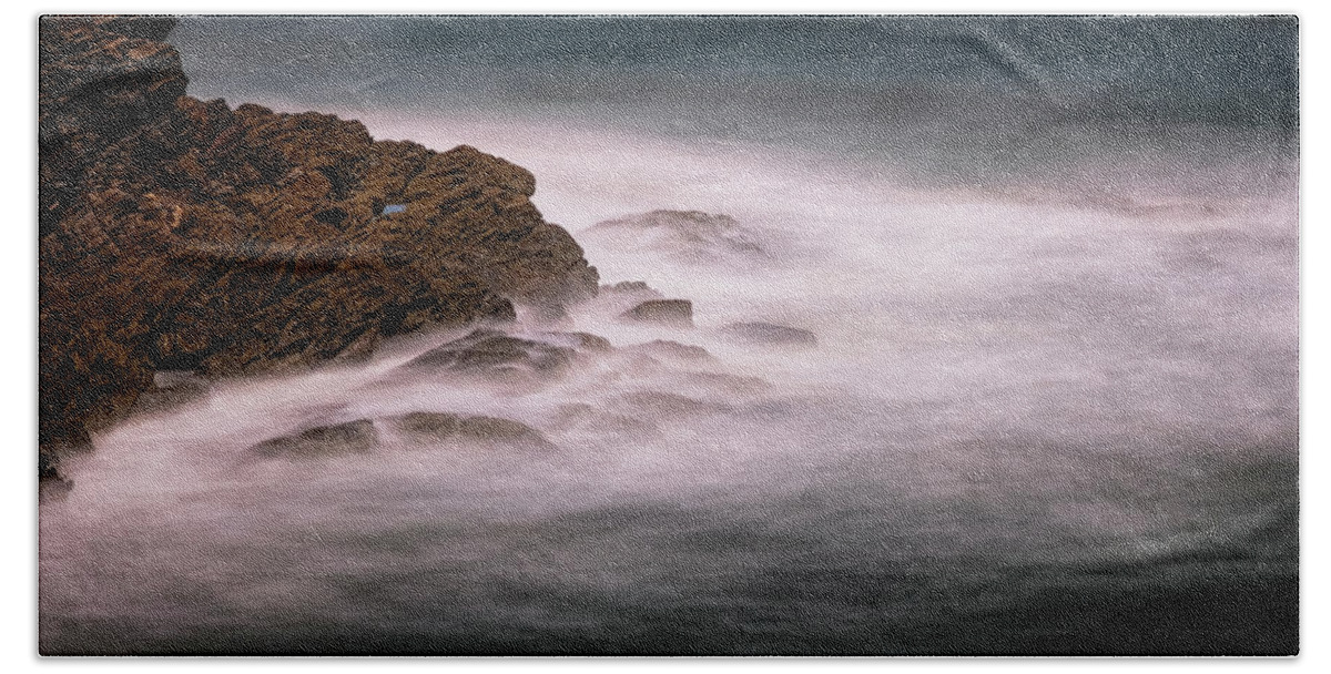 Cudillero Spain Bath Towel featuring the photograph Coast Of Foz by Tom Singleton