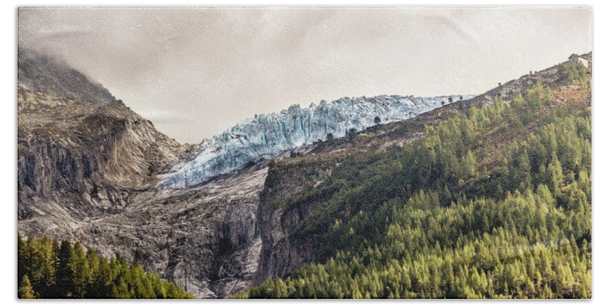 Glacier Bath Towel featuring the photograph Cold Heart of the Mountain by Pavel Melnikov