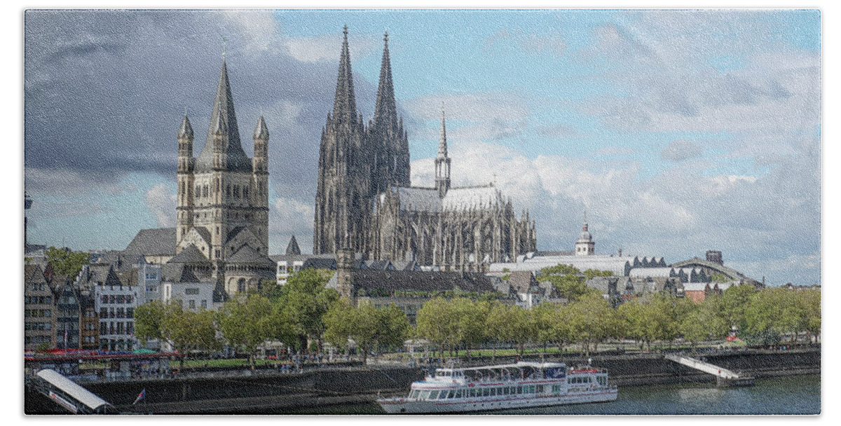 Cologne Hand Towel featuring the photograph Cologne, Germany by Jim Mathis