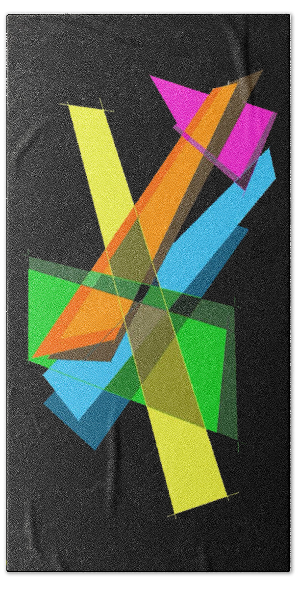  Bath Towel featuring the digital art Color Geometry Play by Eric Elizondo