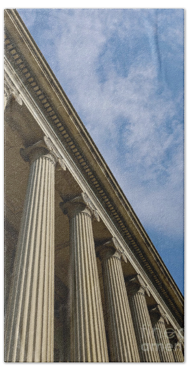 2019 Bath Towel featuring the photograph Columns Treasury Department Washington DC by Edward Fielding