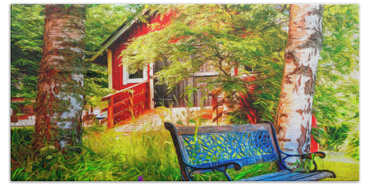 Barn Bath Towel featuring the photograph Come Back Home Painting by Debra and Dave Vanderlaan