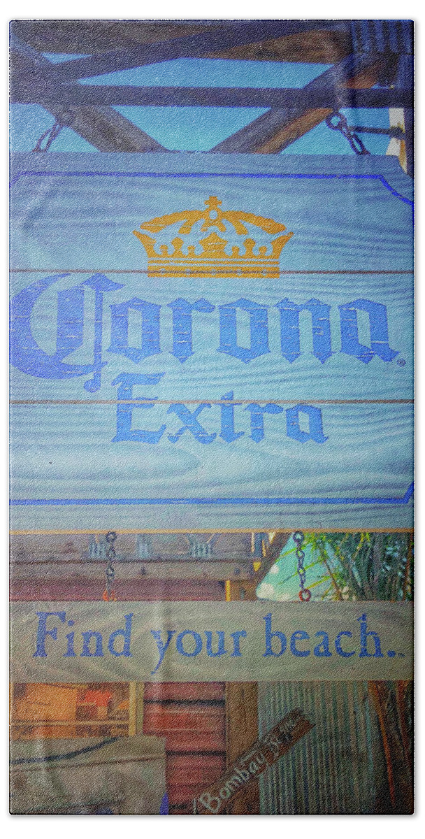 Beach Time Hand Towel featuring the photograph Corona - Find Your Beach by Debra Martz