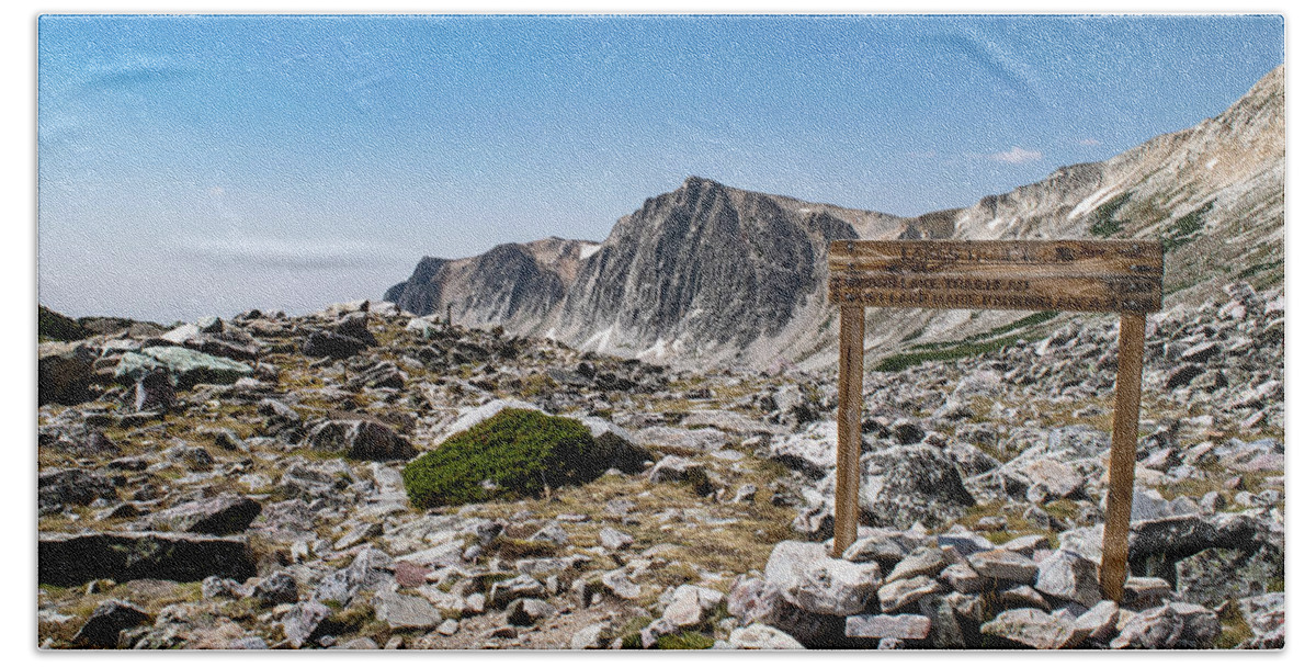 Landscape Hand Towel featuring the photograph Crossroads at Medicine Bow Peak by Nicole Lloyd