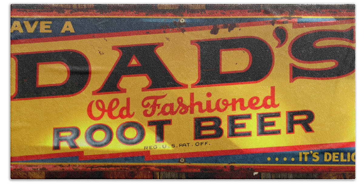Dad's Old Fashioned Root Beer Hand Towel featuring the photograph Dad's Root Beer by TL Mair