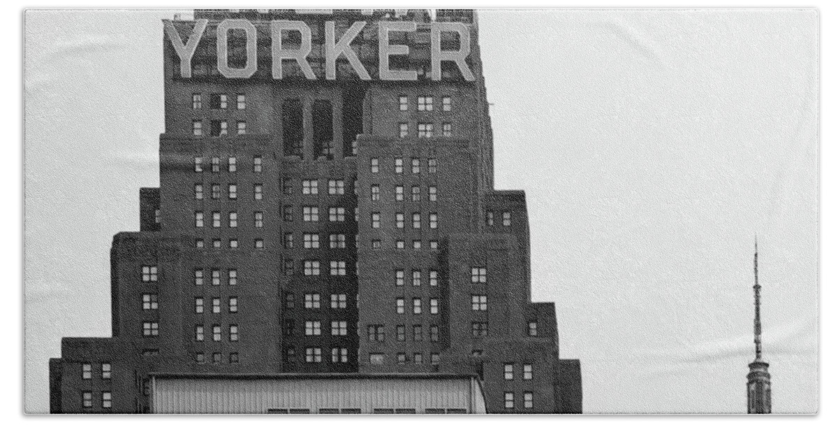 New Yorker Building Bath Towel featuring the photograph Defining New York by Az Jackson