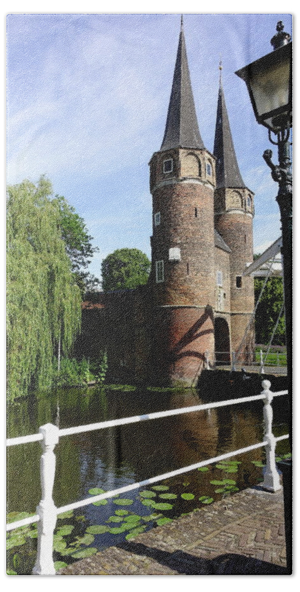 Delft Bath Towel featuring the photograph Delft's Magnificent Gate by Patricia Caron