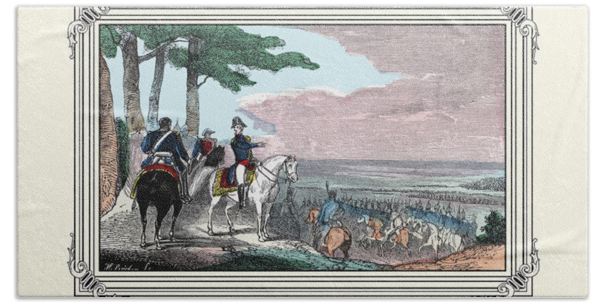 Andrew Jackson Bath Towel featuring the painting Departure of the Troops for New Orleans by William Croome