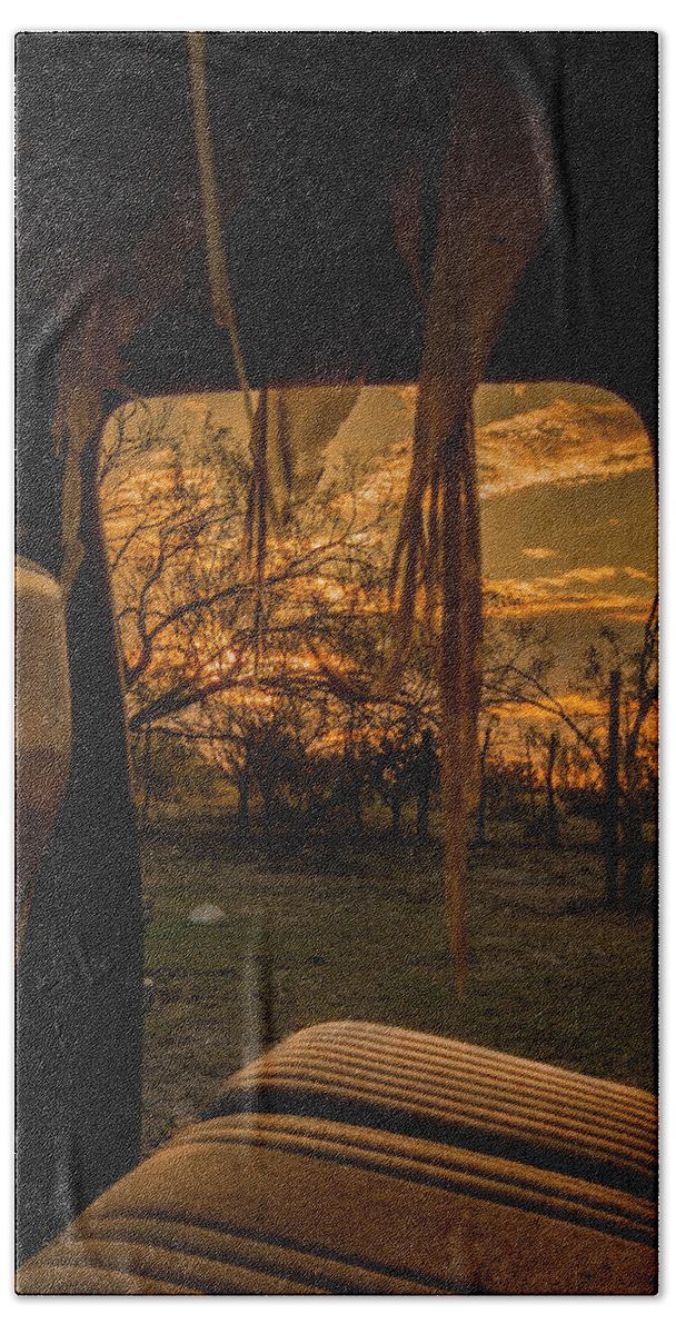 Photo Hand Towel featuring the photograph Door way to a Texas sunrise by Jason Hughes