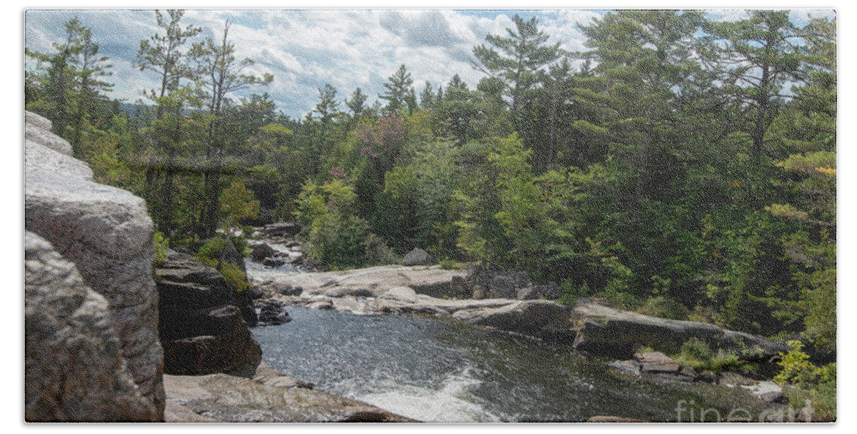 Landscape Bath Sheet featuring the photograph Downstream by Terri Winkler