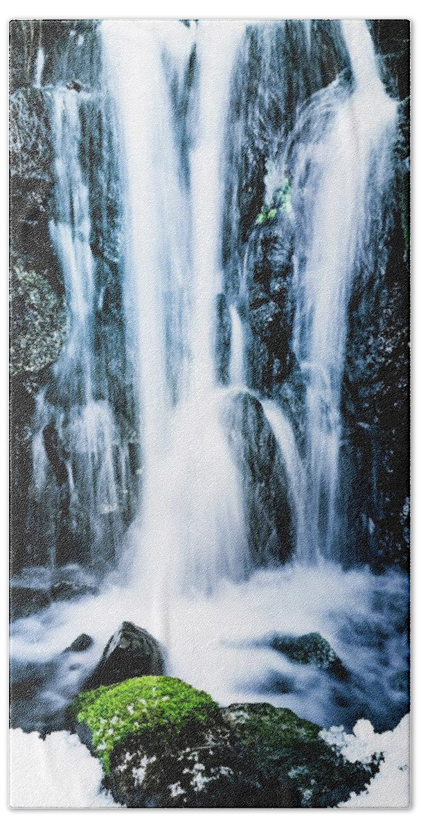 Waterfall Hand Towel featuring the photograph Early Spring Waterfall by Nicklas Gustafsson