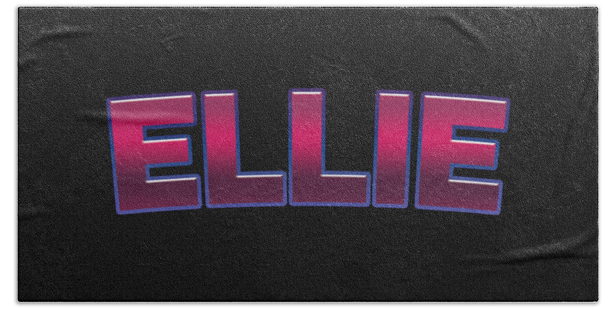 Ellie Hand Towel featuring the digital art Ellie #Ellie by TintoDesigns