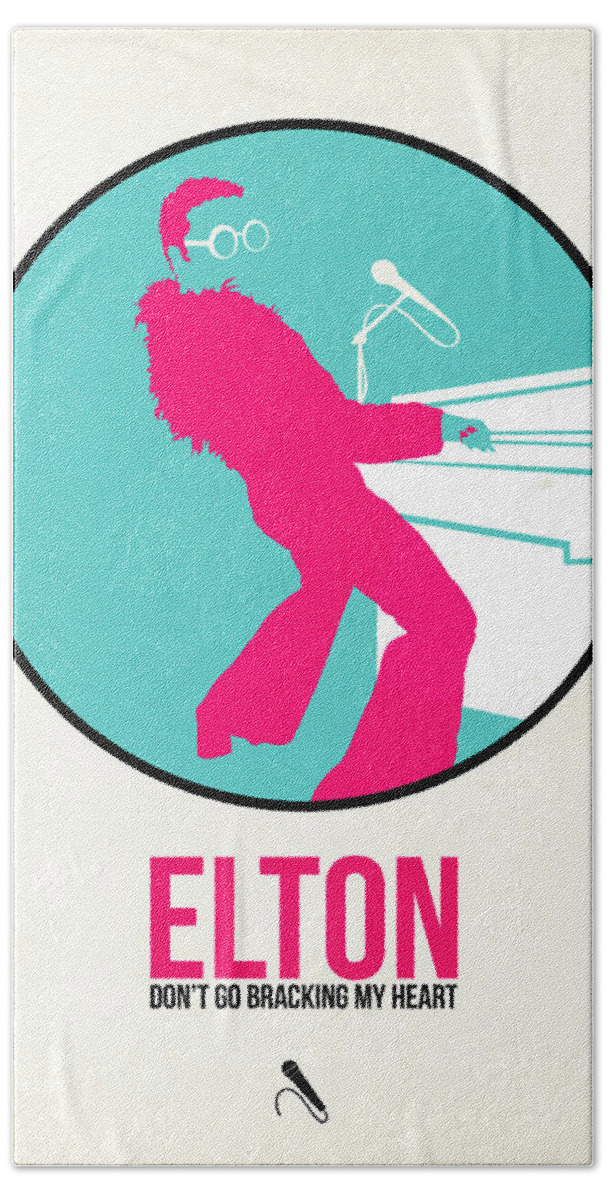 Elton John Hand Towel featuring the digital art Elton Poster by Naxart Studio