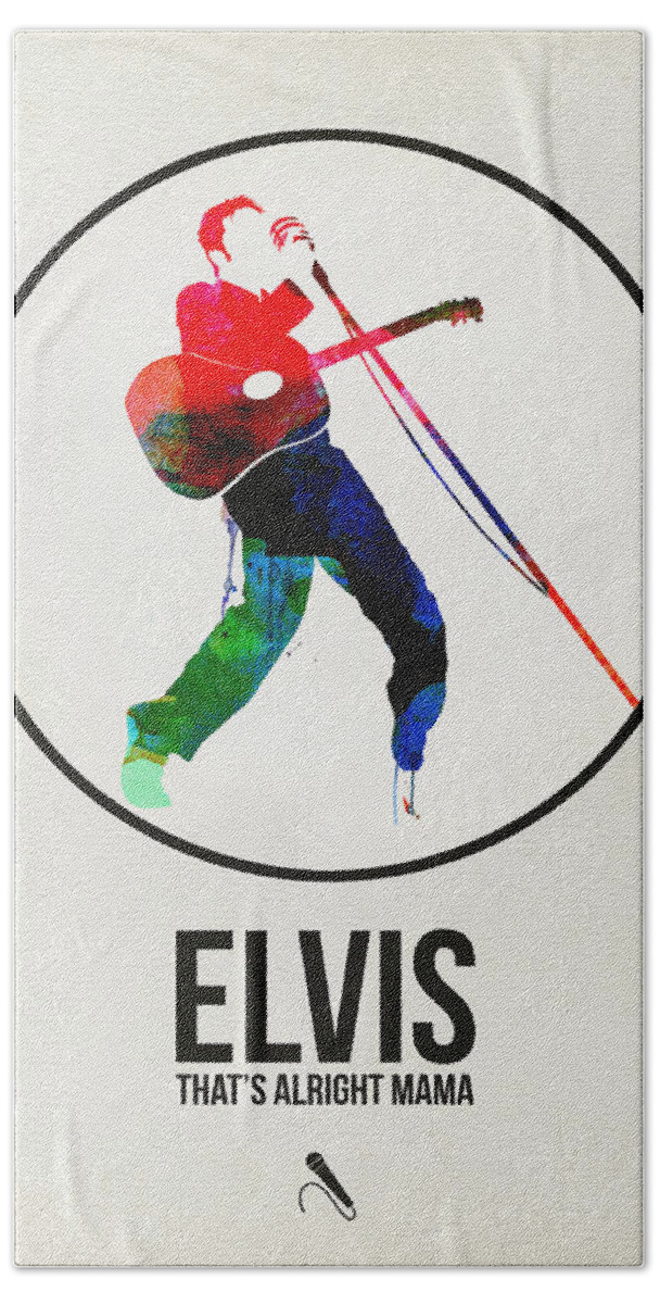 Elvis Presley Hand Towel featuring the digital art Elvis Presley Watercolor by Naxart Studio