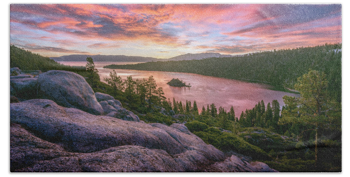 California Hand Towel featuring the photograph Emerald Bay by BJ Stockton