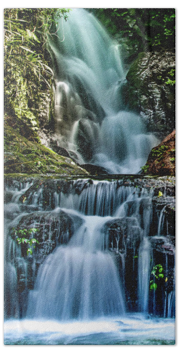 Waterfall Photos Hand Towel featuring the photograph Enchanting Flow by Az Jackson