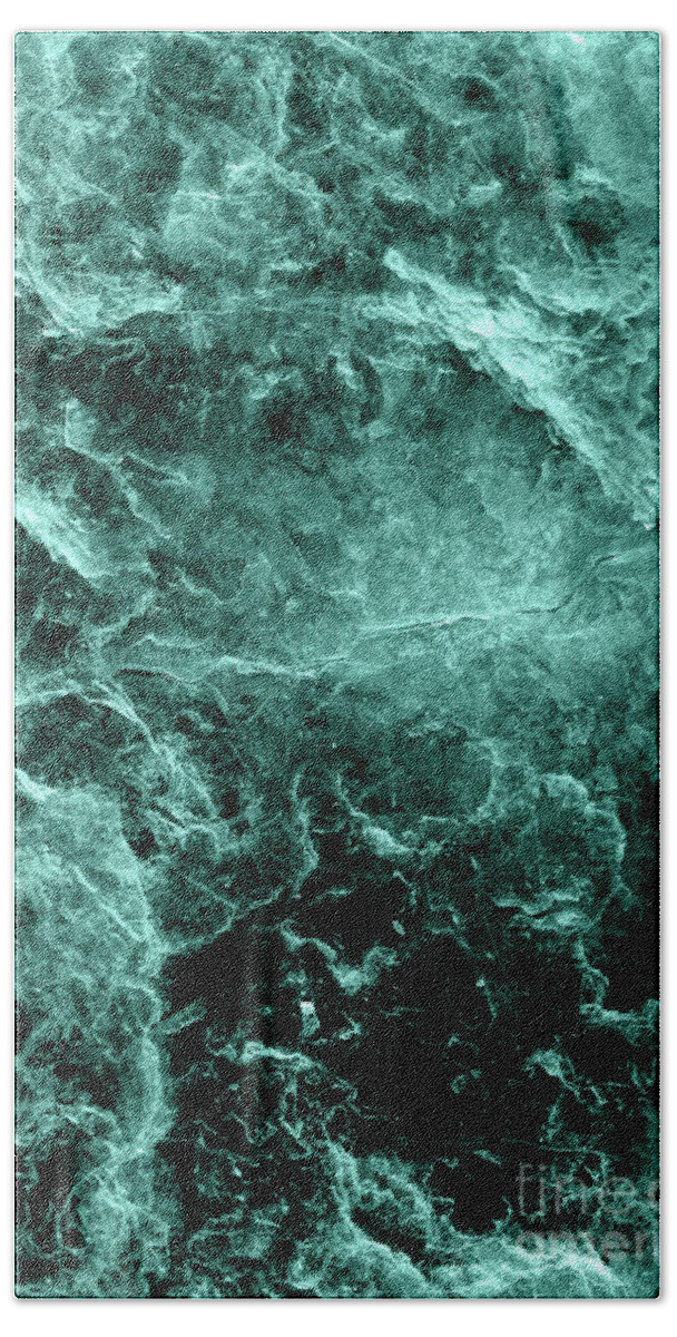 Color Bath Towel featuring the mixed media Enigmatic Deep Green Marble #1 #decor #art by Anitas and Bellas Art