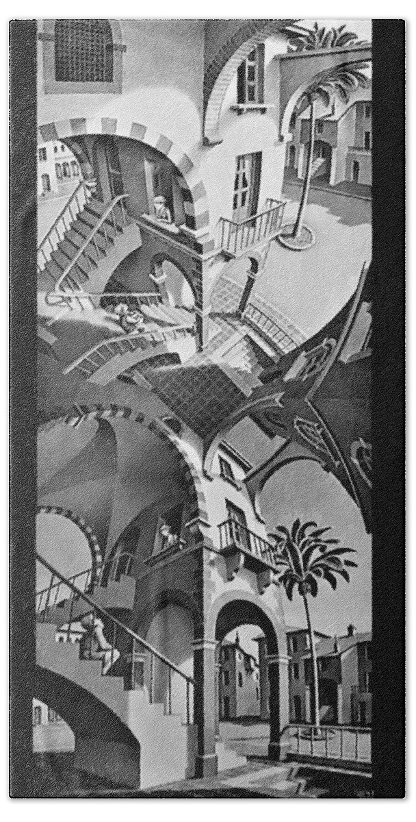 Maurits Cornelis Escher Bath Towel featuring the photograph Escher 132 by Rob Hans