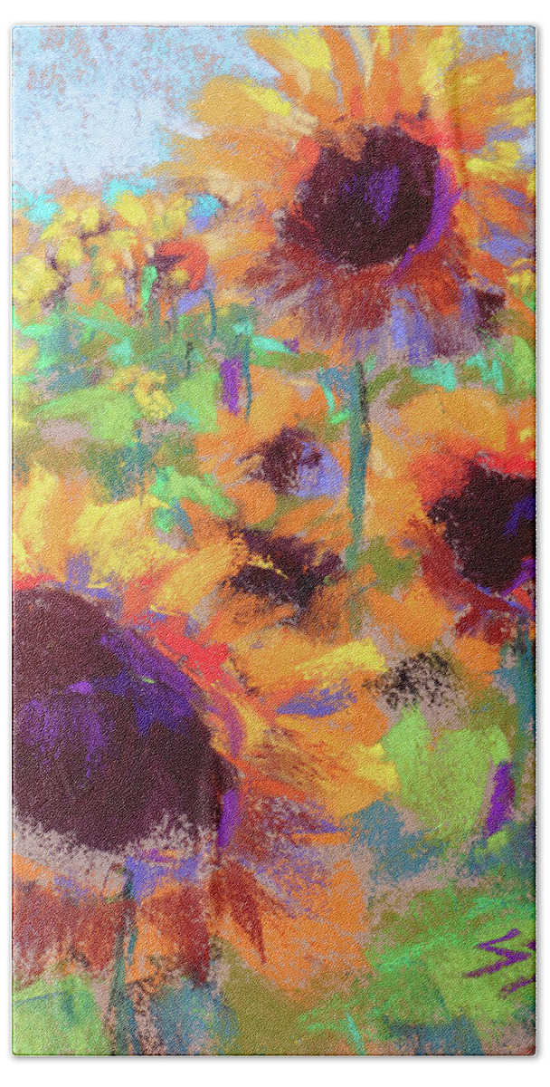 Sunflower Hand Towel featuring the painting Everything Beautiful by Susan Jenkins