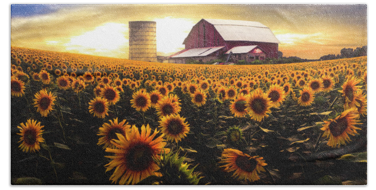 Barns Bath Towel featuring the photograph Faces Autumn Painting by Debra and Dave Vanderlaan