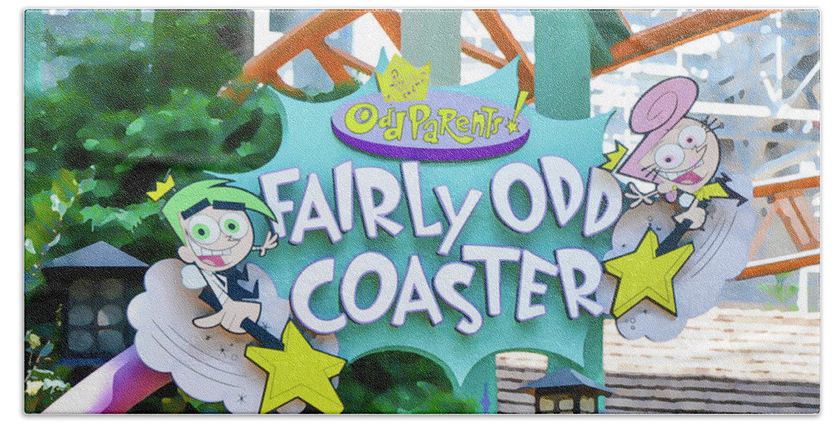Fairly Odd Coaster Bath Towel featuring the painting Fairly Odd Coaster by Jeelan Clark
