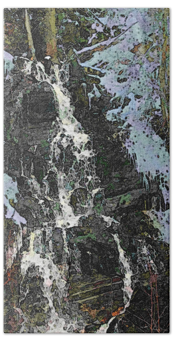 Water Hand Towel featuring the photograph Falls in Winter by Robert Bissett