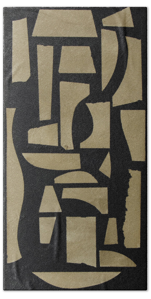 Abstract Hand Towel featuring the painting Finial II by Rob Delamater