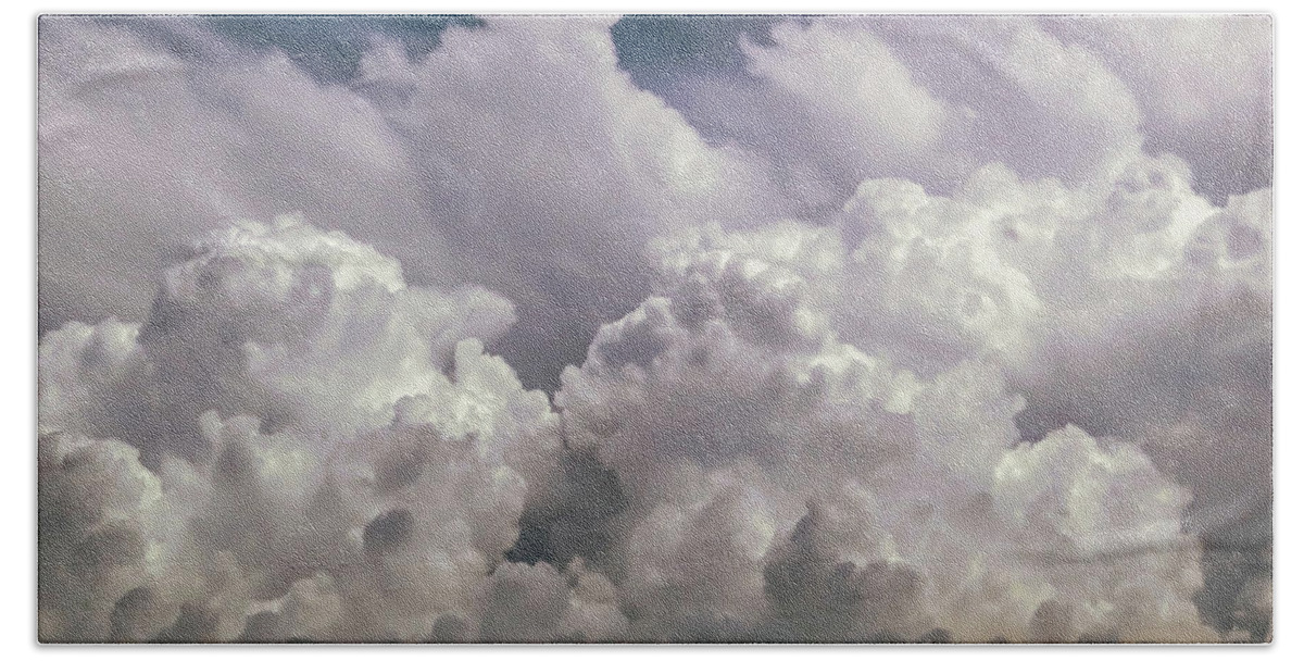 Clouds Hand Towel featuring the photograph Floating clouds I by Zina Stromberg