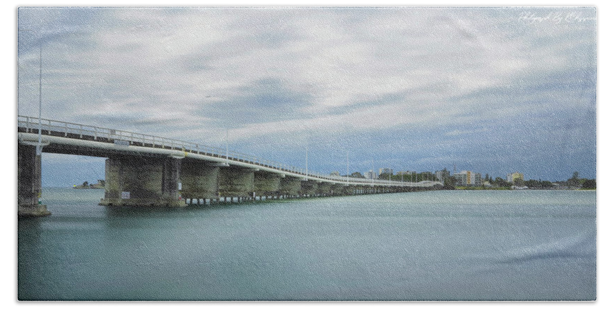 Forster Bridge Bath Towel featuring the digital art Forster Bridge 77654 by Kevin Chippindall