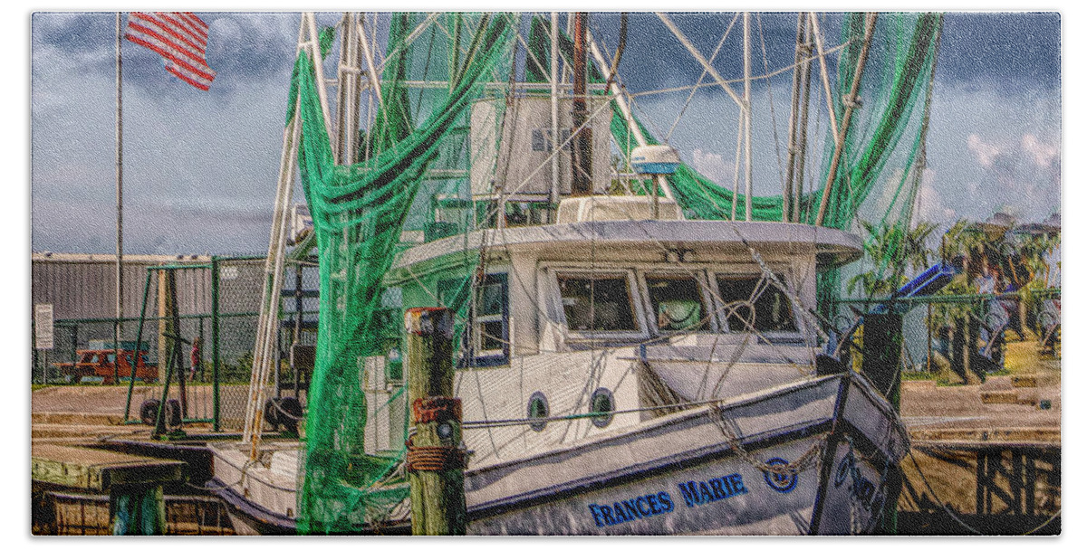 Boats Bath Towel featuring the photograph Frances Marie by JASawyer Imaging