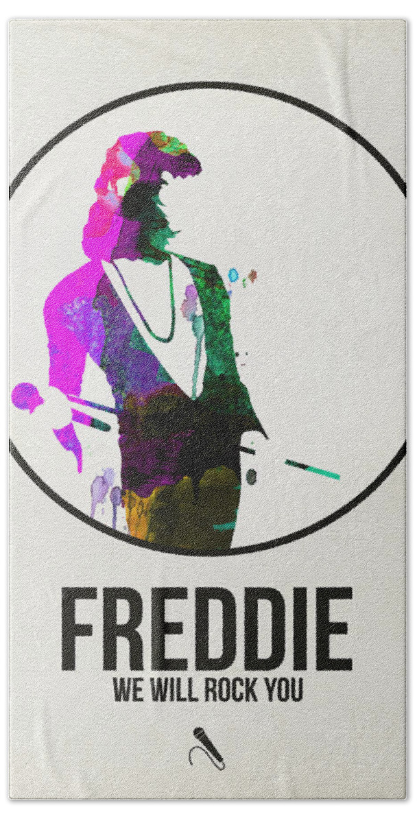 Freddie Mercury Hand Towel featuring the digital art Freddie Mercury II by Naxart Studio