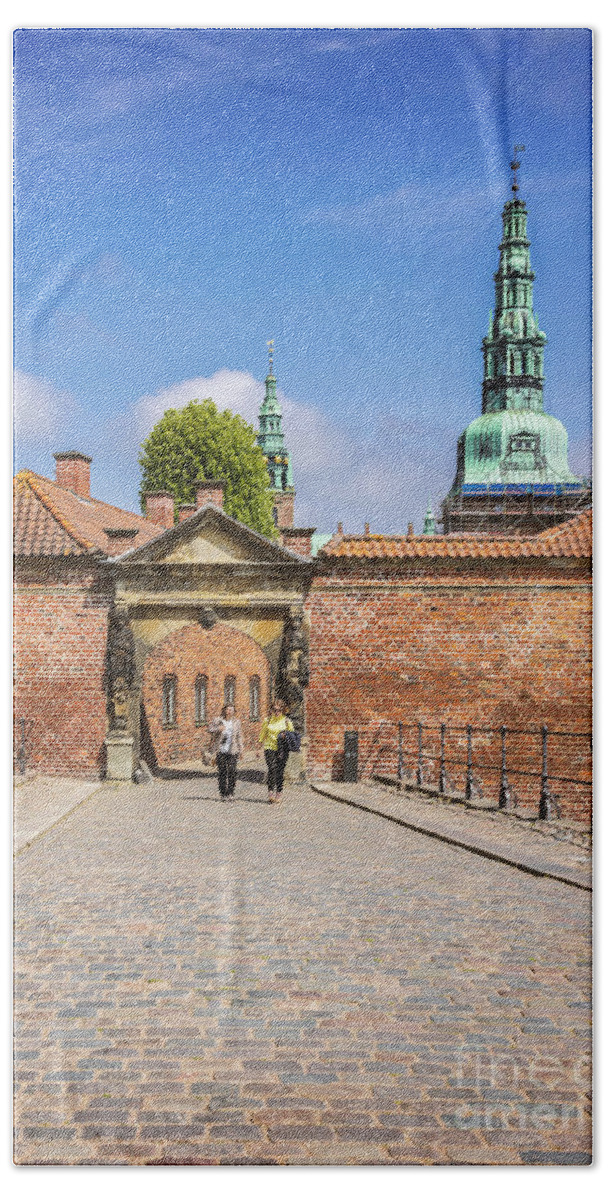 Hillerod Bath Towel featuring the photograph Frederiksborg castle Denmark by Sophie McAulay