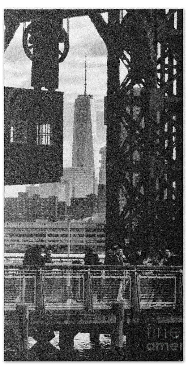 Freedom Tower Hand Towel featuring the photograph Freedom Tower by Steve Ember