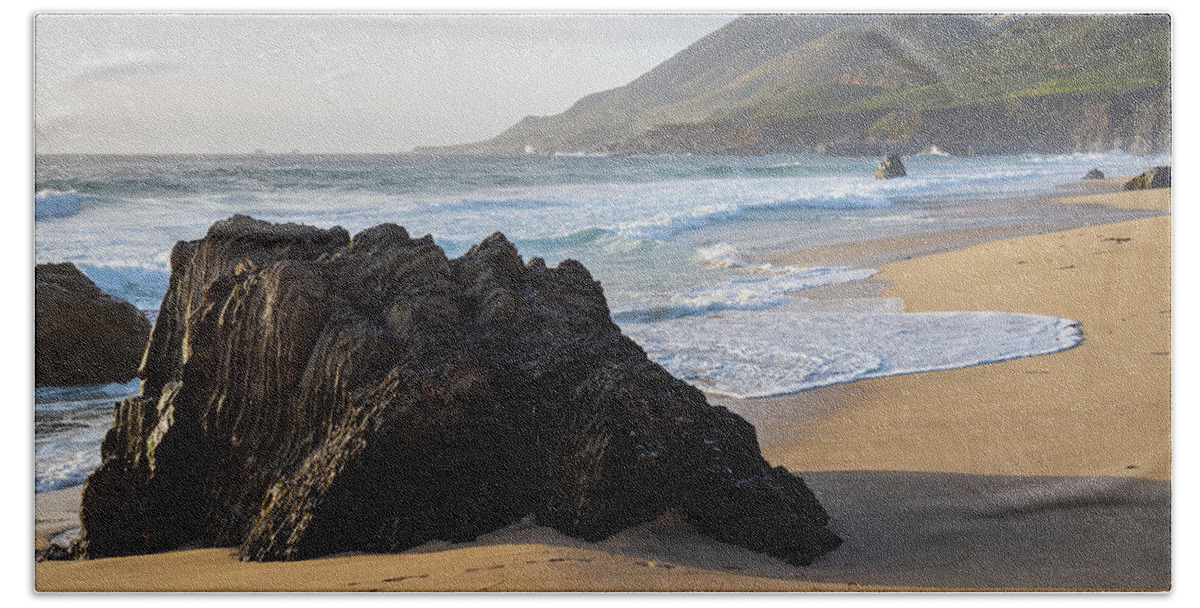 Monterey Bath Towel featuring the photograph Garrapata Beach VI Color by David Gordon