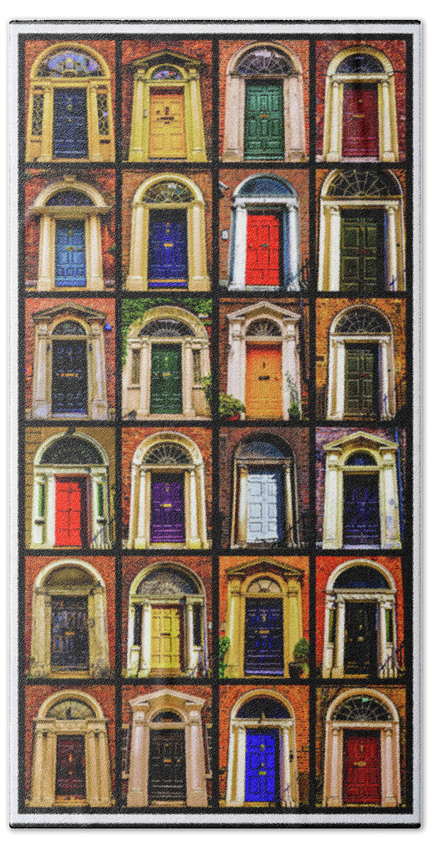 Doors Of The World Hand Towel featuring the photograph Georgian Doors of Dublin 3 by Lexa Harpell