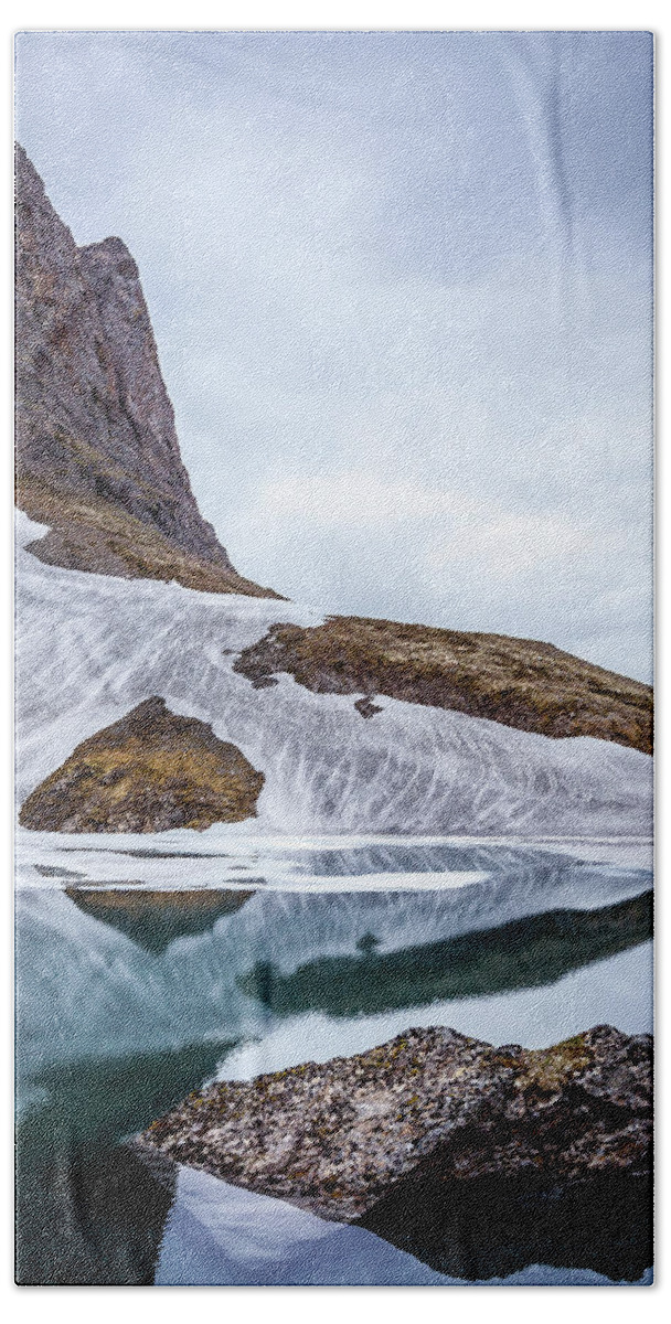 Alaska Bath Towel featuring the photograph Glacial Lake in Spring by Tim Newton