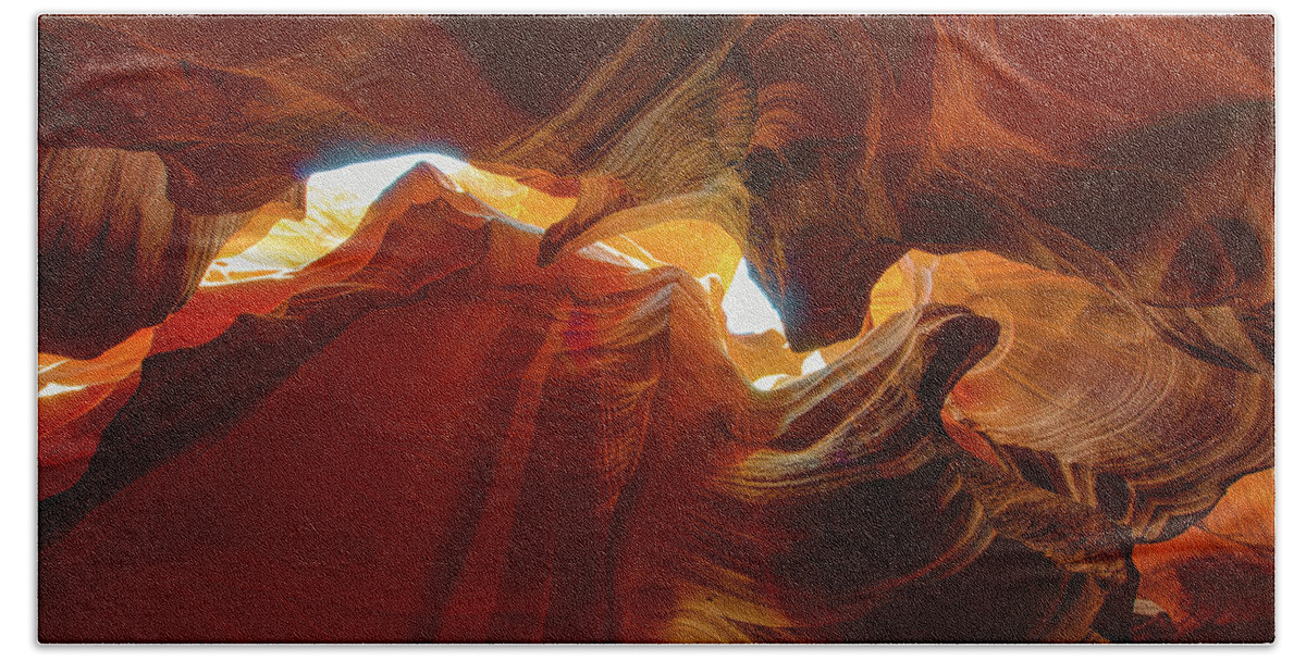 Antelope Canyon Bath Towel featuring the photograph Antelope Canyon Jagged Beauty by Mark Duehmig